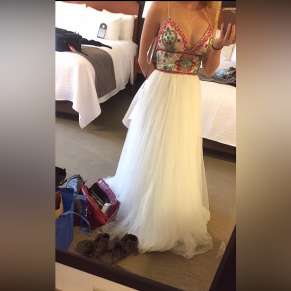 White Prom Dress - Picture 2 of 3